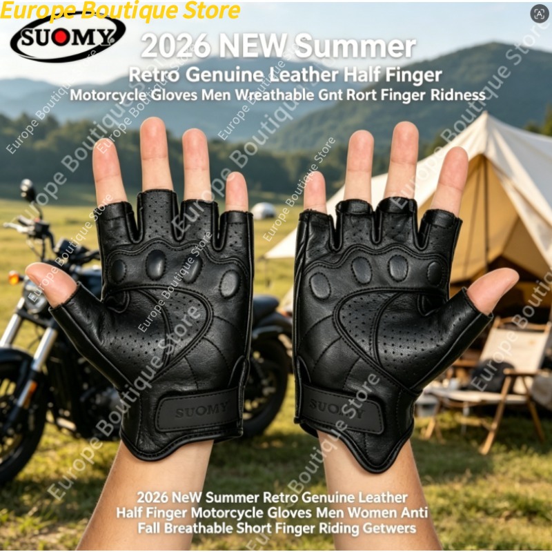 Motorcycle Gear Gloves - Ретро-перчатки для мотоциклистов с открытыми пальцами,