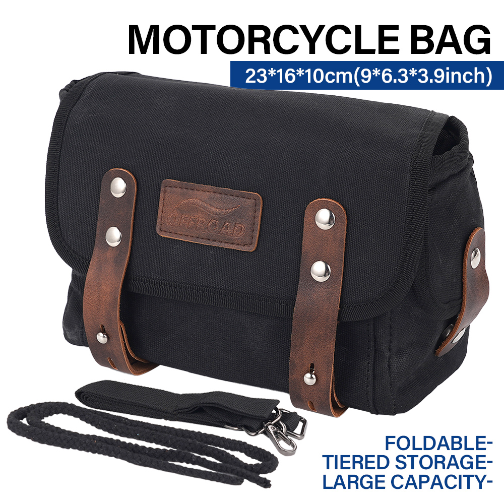 Motorcycle Gear Warehouse - Черная мотоциклетная седельная сумка, универсальные боковые