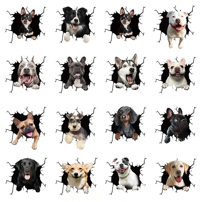 Motorcycle Gear Dogs - 1 шт. наклейка с французским бульдогом,