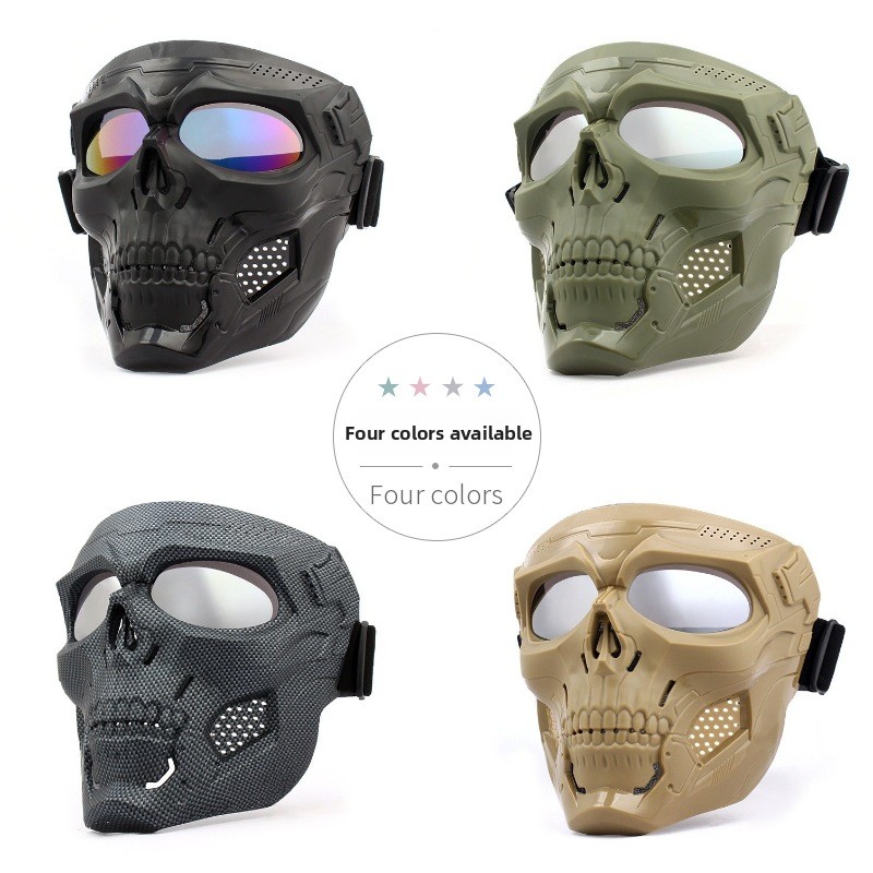 Motorcycle Gear Full Set - Мотоциклетная маска-шлем с защитными очками, ветрозащитная,